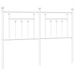 vidaXL Tête de lit de remplacement métal blanc 140 cm