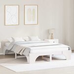 vidaXL Lit blanc 160x200 cm en pin massif