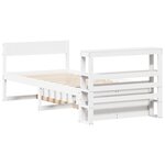 vidaXL Cadre de lit sans matelas blanc 90x190 cm bois de pin massif