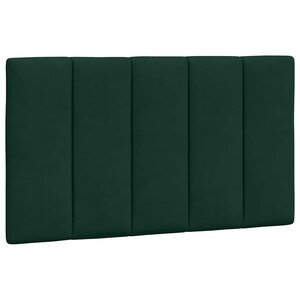 vidaXL Coussin de tête de lit Hanko vert foncé 80 cm velours