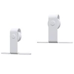 vidaXL Kit mini de porte d'armoire coulissante Acier au carbone Blanc