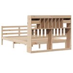 vidaXL Lit bibliothèque sans matelas 160x200 cm bois massif de pin