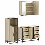 vidaXL Ensemble de meubles de salle de bain 3 Pièces chêne sonoma