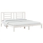 vidaXL Cadre de lit sans matelas blanc 180x200 cm bois massif