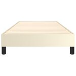 vidaXL Sommier à ressorts de lit Crème 100x200 cm Similicuir