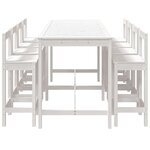vidaXL Ensemble de bar de jardin 9 Pièces blanc bois de pin massif