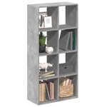vidaXL Étagère séparatrice de pièce gris béton 69 5x29x137 5 cm