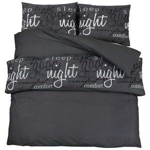 vidaXL Ensemble de housse de couette Noir 135x200 cm Coton
