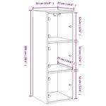vidaXL Armoire murale avec portes en verre chêne sonoma 35x37x100 cm