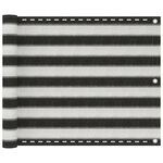 vidaXL Écran de balcon PEHD 75x500 cm Anthracite et blanc