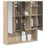 vidaXL Armoire Miroir de Salle de Bain Chêne Sonoma 60 x 14.5 x 70 cm