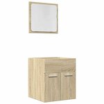 vidaXL Ensemble de meubles de salle de bain 2 Pièces chêne sonoma