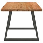 vidaXL Table à manger marron clair bois de chêne massif rectangulaire