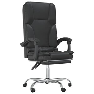 Fauteuil de massage inclinable de bureau informatique étude similicuir noir 02_0025416