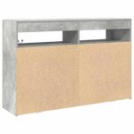vidaXL Buffet Gris béton 116 x 30 x 75 cm Bois d'ingénierie