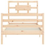 vidaXL Cadre de lit sans matelas 90x200 cm bois massif