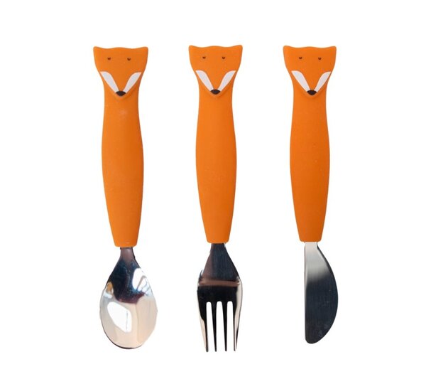Couverts 3 pieces en silicone - Mr Fox - Trixie