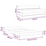 vidaXL Canapé-lit pliable Vert Gris 120 x 60 x 49 cm Tissu