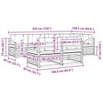 vidaXL Ensemble de canapés d'extérieur 7 pc Blanc et anthracite