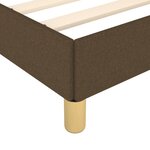 vidaXL Cadre de lit avec tête de lit Marron foncé 80x200 cm Tissu