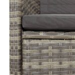 vidaXL Ensemble à manger de jardin et coussins 7 Pièces gris rotin