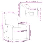 vidaXL Fauteuil de massage inclinable électrique Marron foncé Tissu