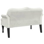 vidaXL Banc avec coussins crème 120 5x65x75 cm velours