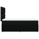 vidaXL Sommier à lattes de lit et matelas Noir 80x200 cm Tissu
