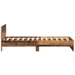 vidaXL Cadre de lit avec tête de lit Bois Ancien 100 x 200 cm