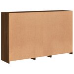 vidaXL Buffet avec lumières LED chêne marron 162x37x100 cm