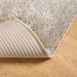 vidaXL Tapis ISTAN à poils longs aspect brillant beige 80x150 cm