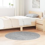 Tapis shaggy vidaXL avec dos en latex Gris ø120 cm