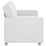 vidaXL Canapé Loveseat 140 cm avec coussin Blanc Faux cuir