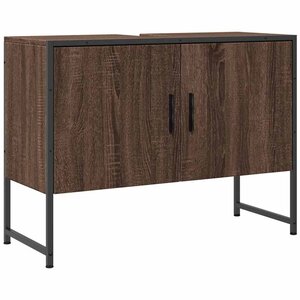 vidaXL Armoire lavabo de salle de bain chêne marron bois d'ingénierie