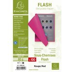 Paquet de 100 sous-chemises FLASH 80 100  recyclé - 22x31cm - Rouge EXACOMPTA