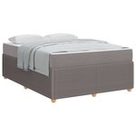 vidaXL Cadre de lit avec matelas Taupe 140 x 200 cm tissu