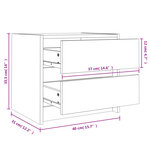 vidaXL Table de chevet blanc 40x31x35 5 cm bois de pin massif