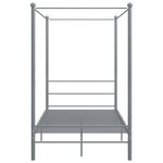 vidaXL Cadre de lit à baldaquin sans matelas gris métal 120x200 cm
