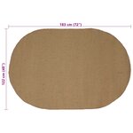 vidaXL Tapis de surface Naturel 122 x 183 cm Jute