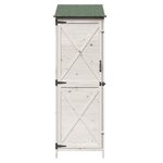 vidaXL Abri de jardin Blanc 59 5 x 56 x 176 5 cm Bois d'ingénierie