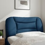 vidaXL Coussin de tête de lit Hvar bleu 80 cm tissu