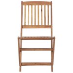 vidaXL Chaises pliables de jardin lot de 2 avec coussins Bois d'acacia