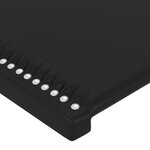 vidaXL Tête de lit avec oreilles Noir 147x16x118/128 cm Similicuir
