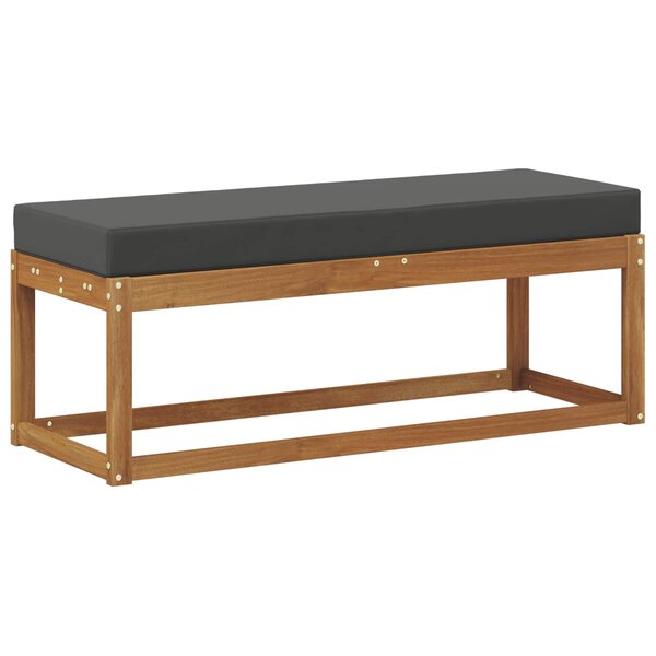 vidaXL Banc de jardin Naturel et Anthracite 115 x 43 x 45 cm