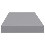 vidaXL Étagères murales flottantes 4 Pièces Gris 60x23 5x3 8 cm MDF