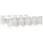 vidaXL Ensemble de salle à manger pour jardin 11 Pièces Blanc et Taupe