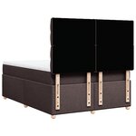 vidaXL Sommier à lattes de lit avec matelas Marron foncé 160x200 cm