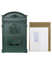 Boîte aux lettres style rétro - classique  Residencia D-2151/V  Aluminium  Vert