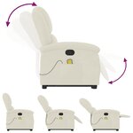 vidaXL Fauteuil de massage inclinable Crème Velours