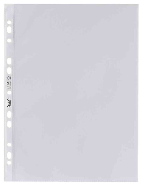 Paquet de 100 Pochettes perforées Premium A4 PP 0 12 mm transparentes ELBA